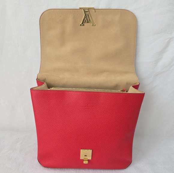 Auth Louis Vuitton Volta Top Handle Red Satchel Bag - Picture 9 of 12